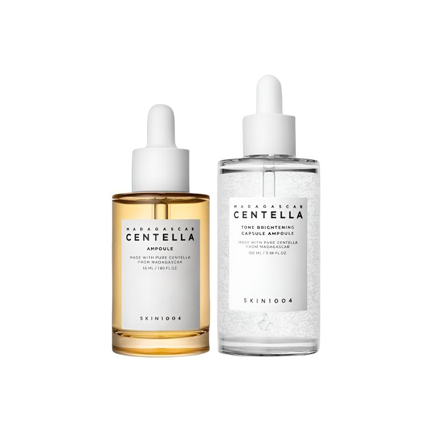 

Набор для ухода за кожей Pearl White Brightening Essence Ampoule, подтягивающий и увлажняющий, 100мл+210мл SKIN1004, Two-Piece Set: Hydrating Serum 100ml+Comfrey Serum 55ml