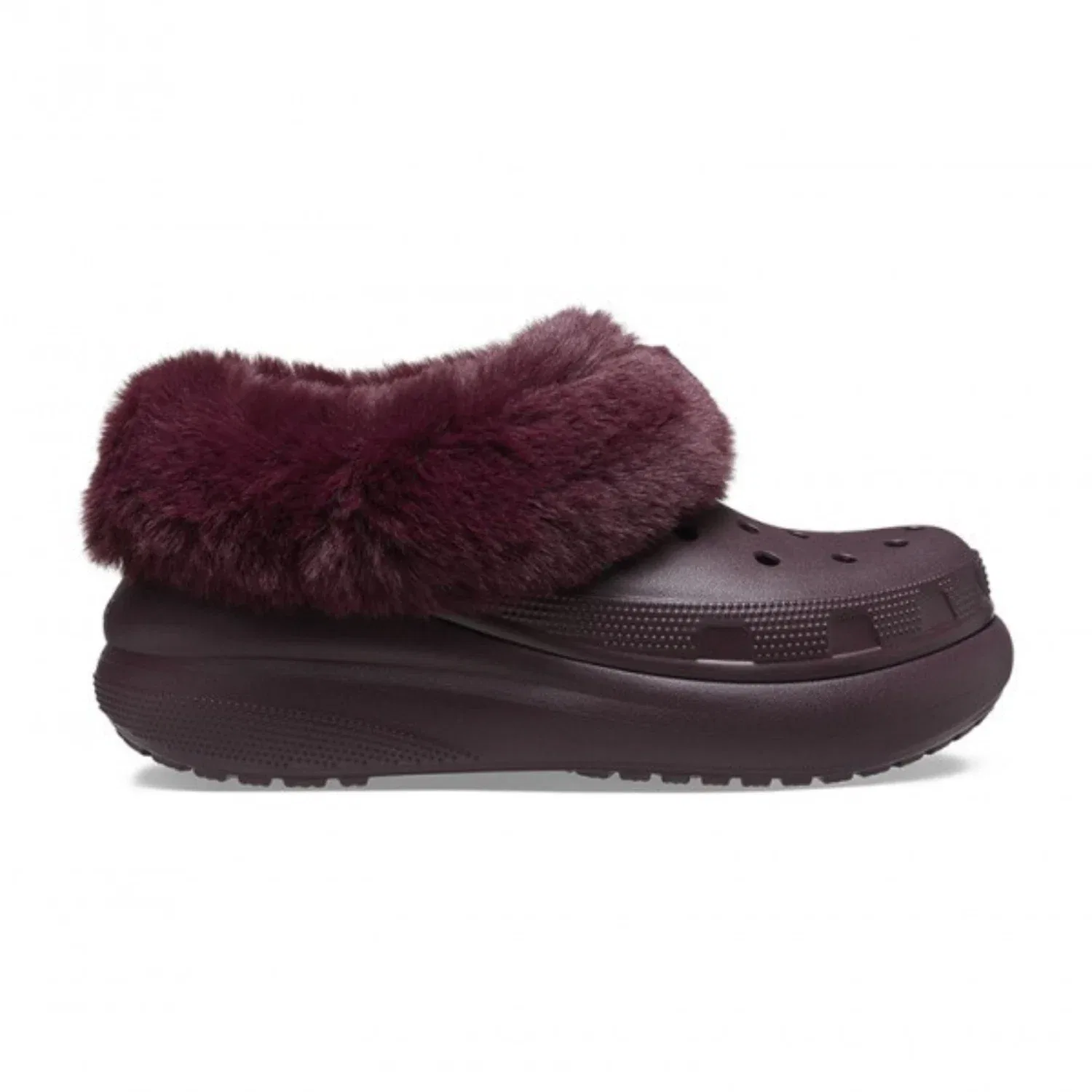Crocs Furever Crush 208446-6WD Красные повседневные сабо из искусственного меха JAX1225 — фото 2