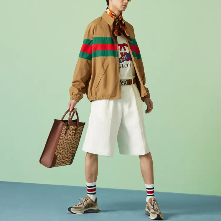 Повседневные шорты мужские белые Gucci, белый — фото 2