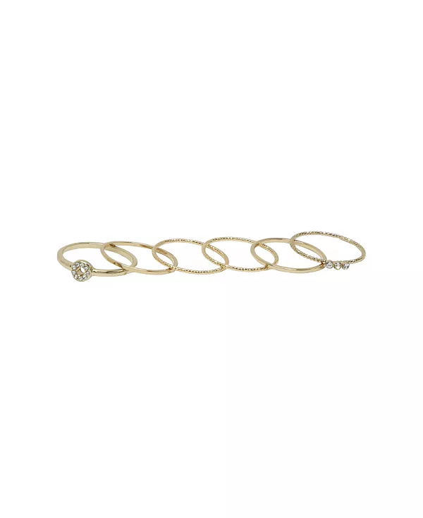 

Изящный комплект колец, покрытый 18-каратным золотом Ettika, gold