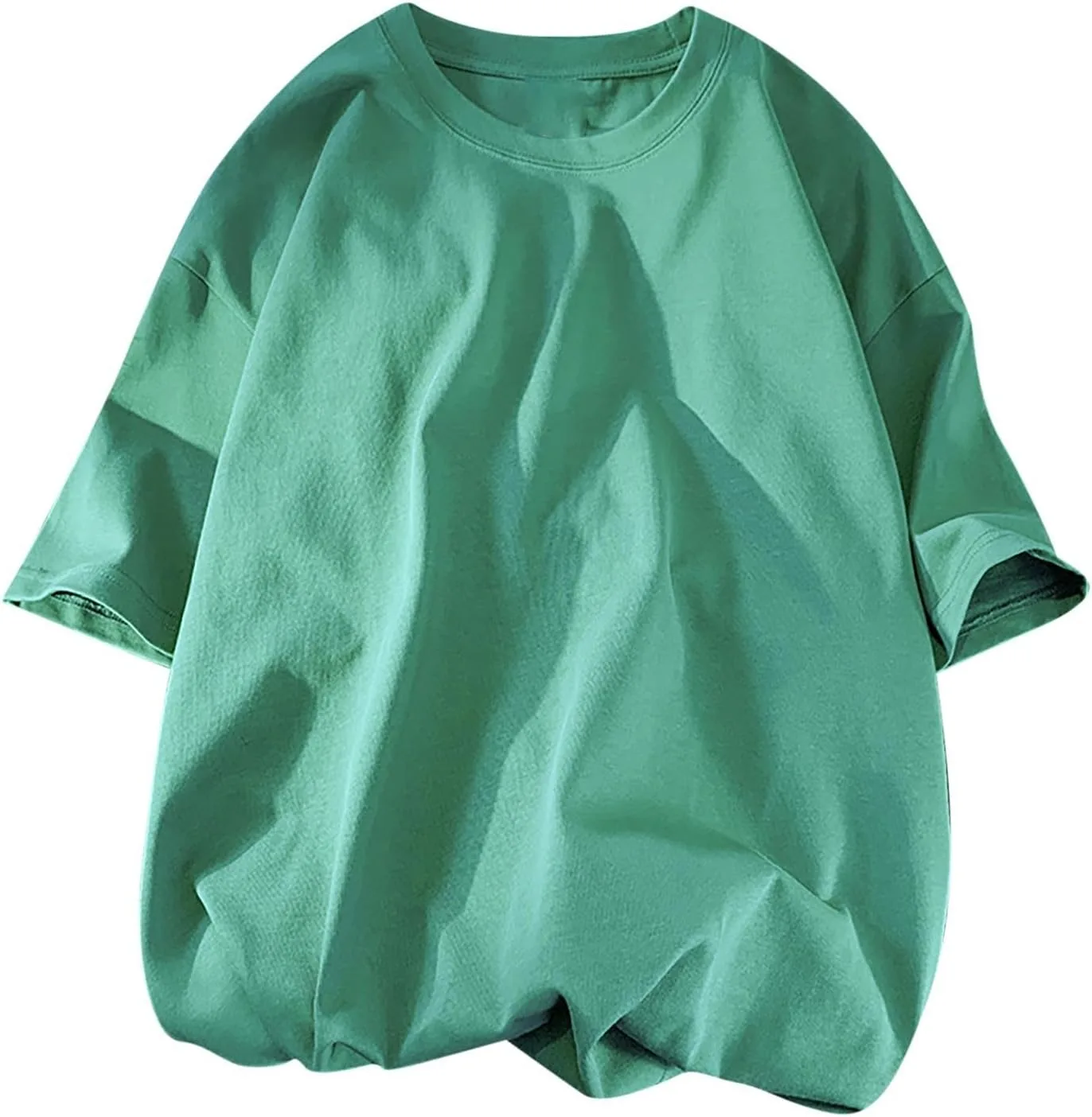 

Мужская футболка Oversized с коротким рукавом и круглым вырезом QUNPIU