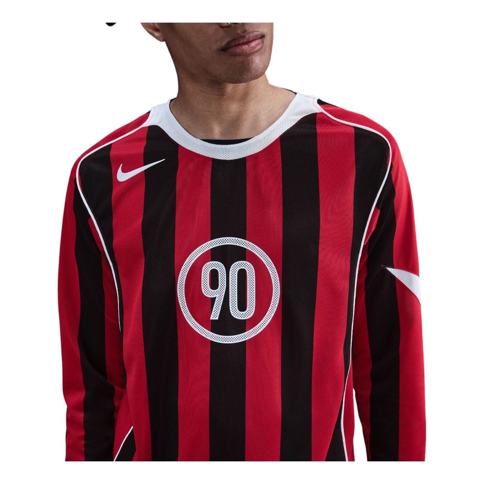 

Футболка с длинными рукавами Nike Total 90 Dri-FIT, цвет «Gym Red White»