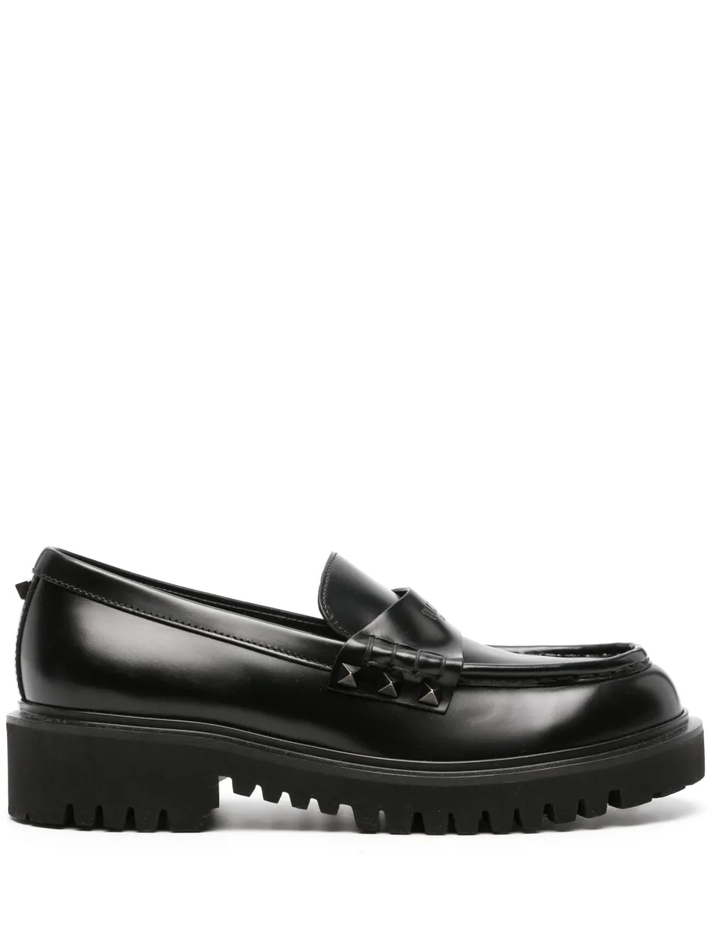Лоферы с декором Rockstud VALENTINO GARAVANI, черный