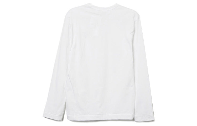 Футболка COMME des GARCONS PLAY L/S Basic T-Shirt Black Emblem 'White' AZ-T120-051-2, белый — фото 2