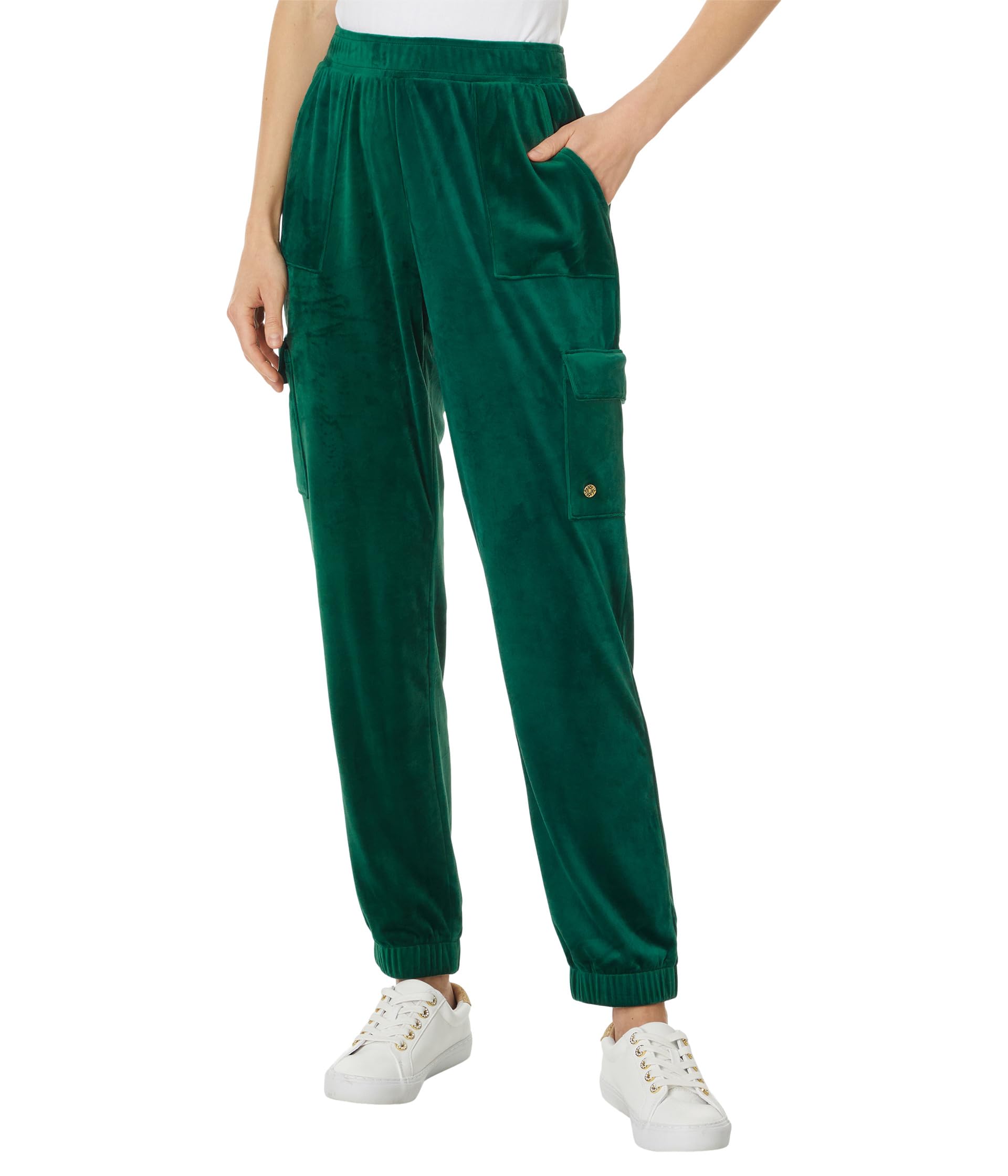 

Брюки Lilly Pulitzer Eva Velour Pants, Villa Green