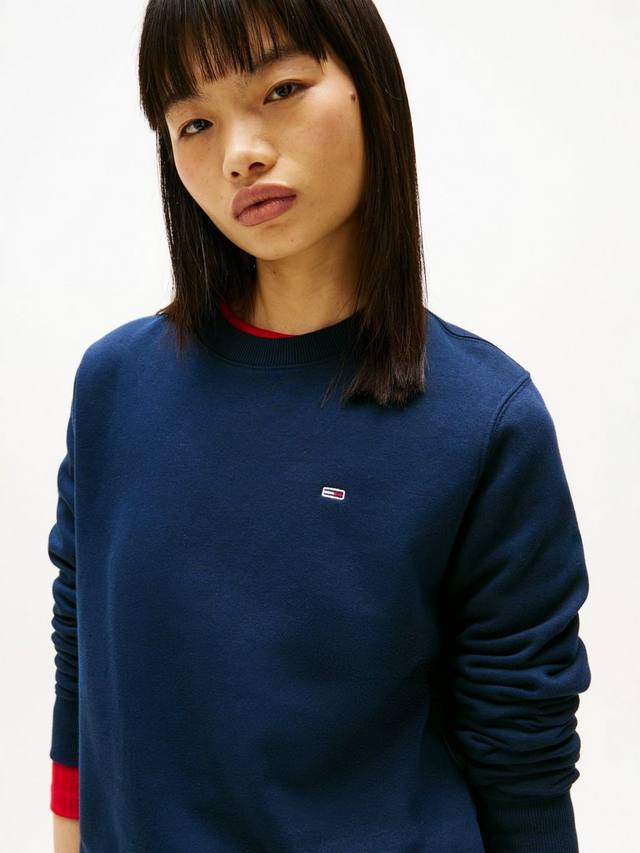 Толстовка Tommy Jeans с вышитым флагом Tommy Hilfiger, Dark Night Navy — фото 4