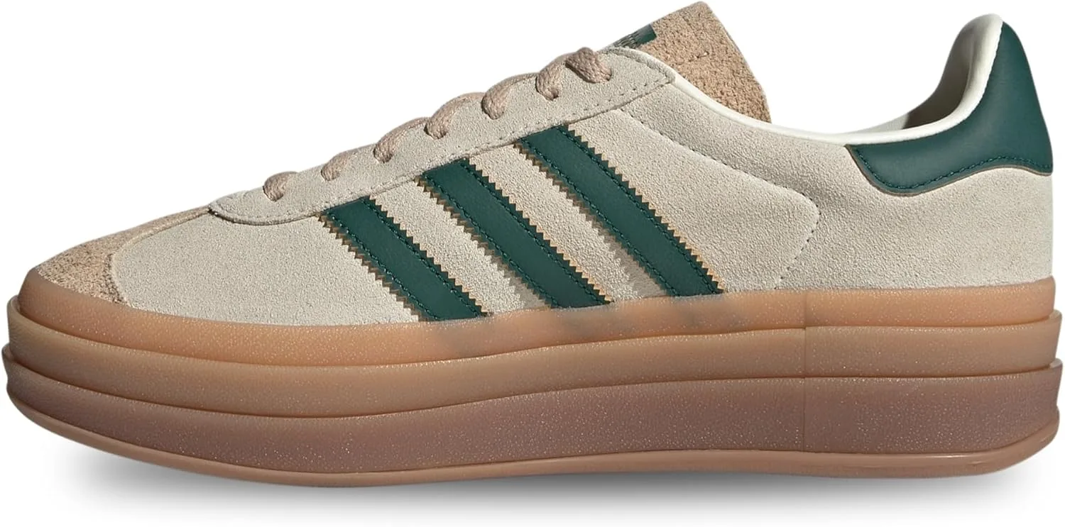 Кроссовки Adidas Gazelle Bold IE0420 - размер 40 EU, зеленый/кремовый — фото 3