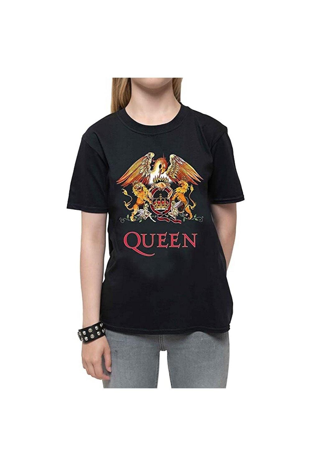 

Классическая хлопковая футболка с гербом Queen, черный