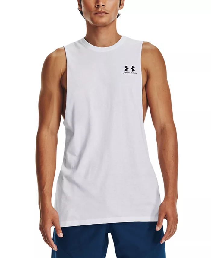 

Мужская футболка Sportstyle с вырезом на груди Under Armour, белый