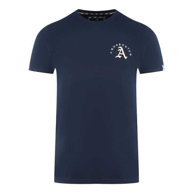 

Футболка London с вышитым логотипом в морском стиле Aquascutum, синий