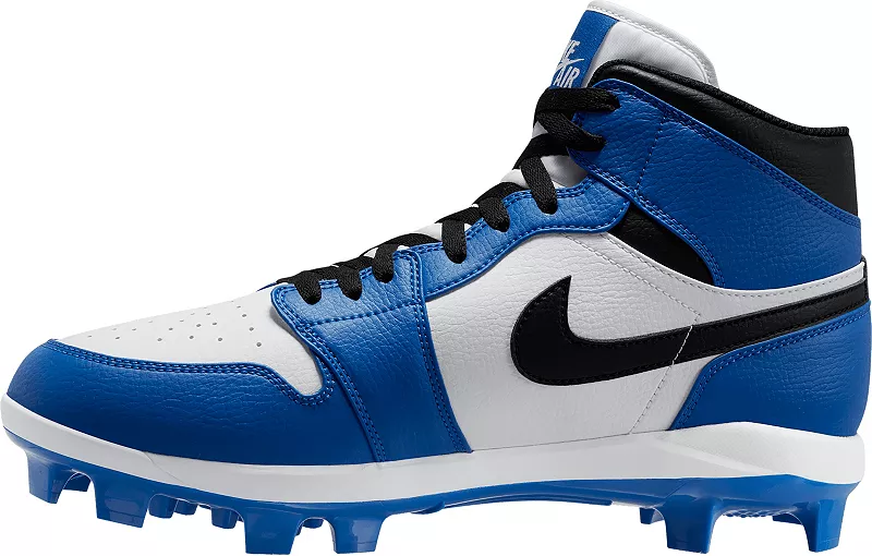 Мужские высокие бейсбольные бутсы Nike Jordan 1 Retro MCS, цвет Royal/Black — фото 3