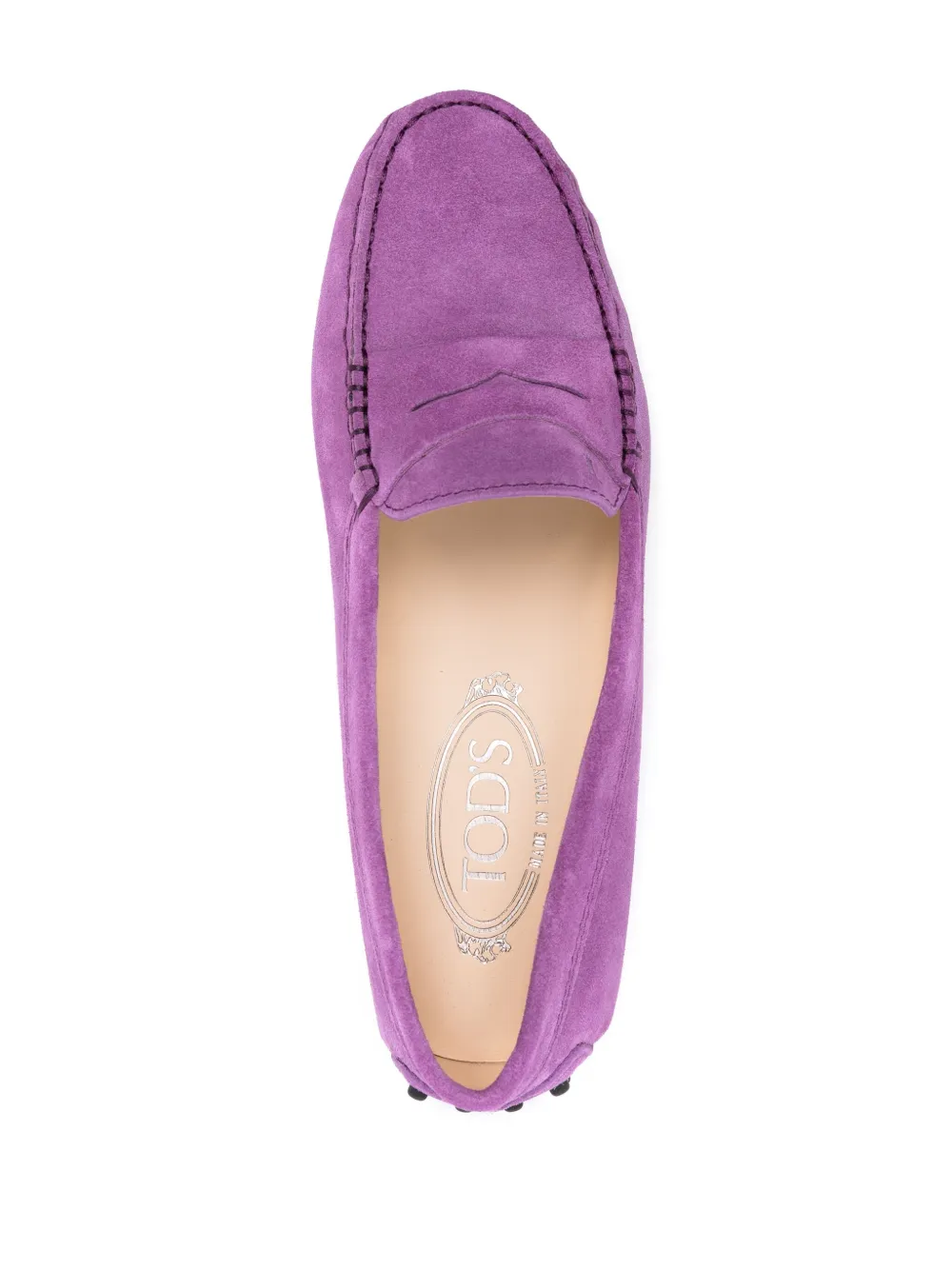 Замшевые пенни-лоферы TOD'S, фиолетовый — фото 4