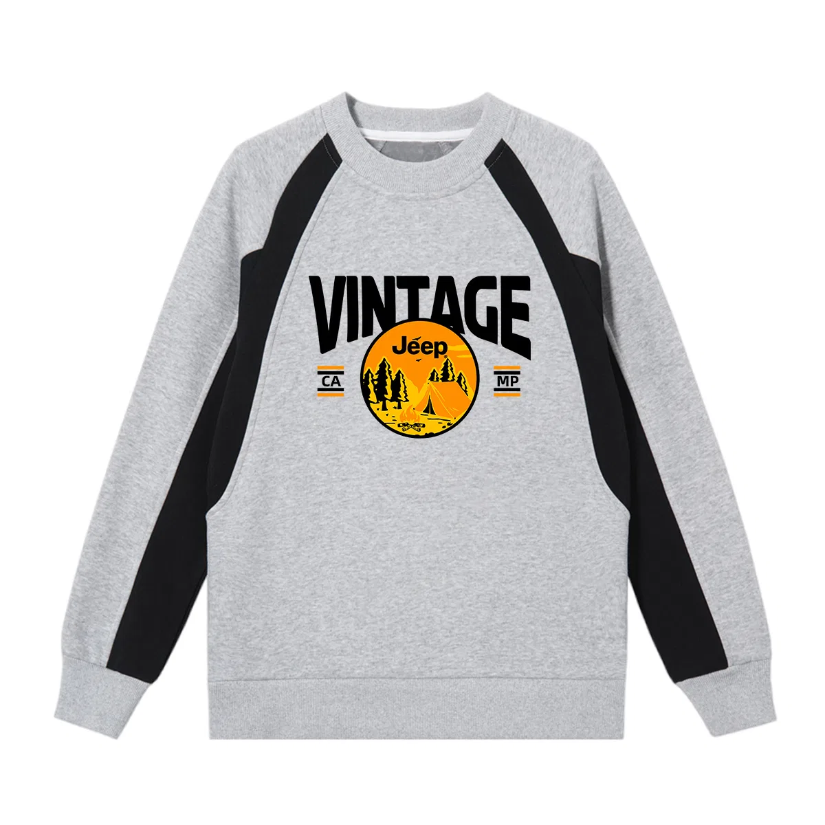 Свитшот детский Grade School с круглым вырезом Moderate Jeep, Heather Gray