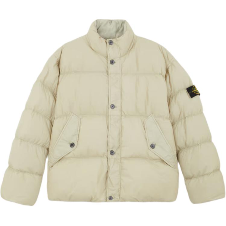 

STONE ISLAND Пуховик с нашивкой компас, Ecru