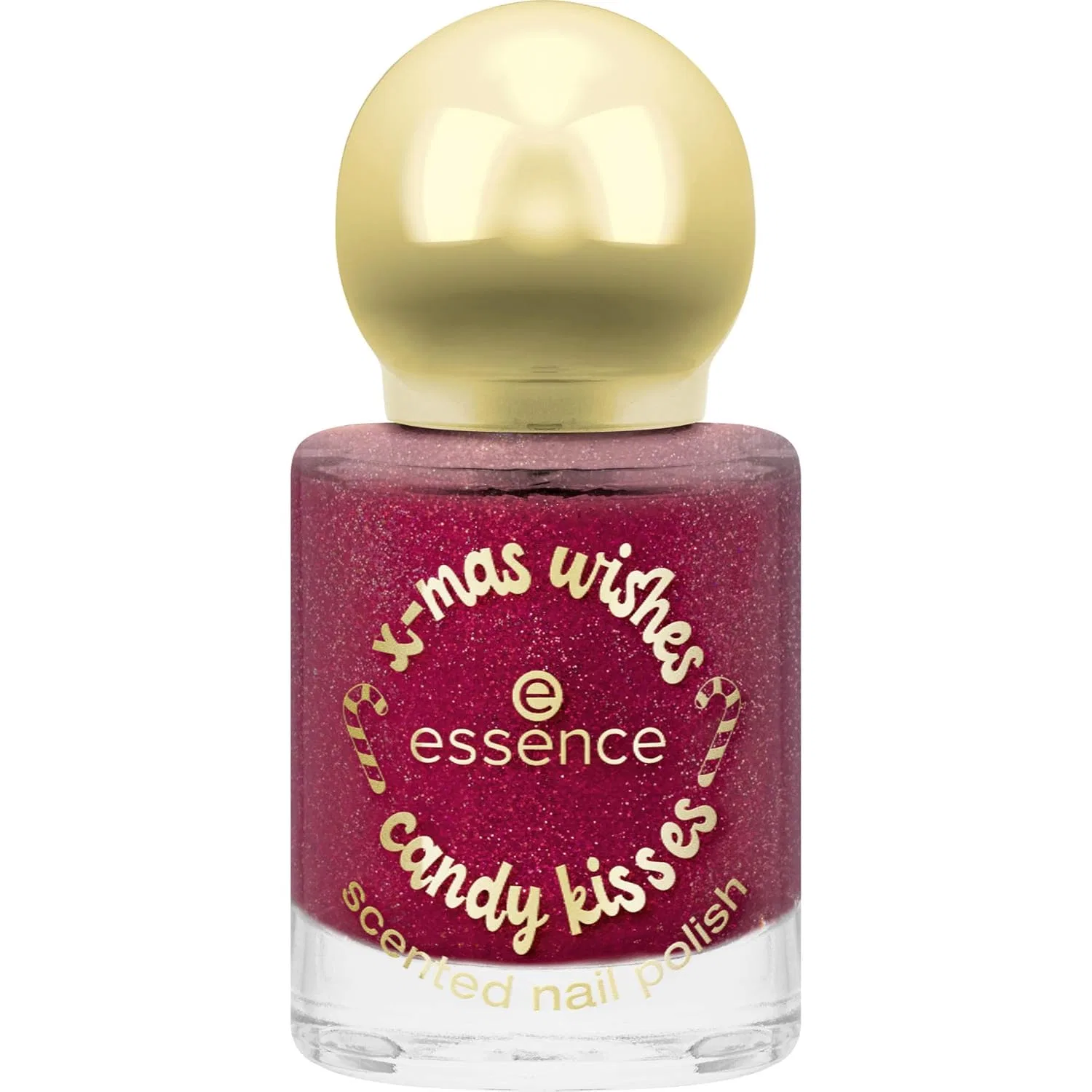 Ароматизированный лак для ногтей Essence X-mas Wishes Candy Kisses 02 Apple-y Ever After, красный (8 мл) Essence