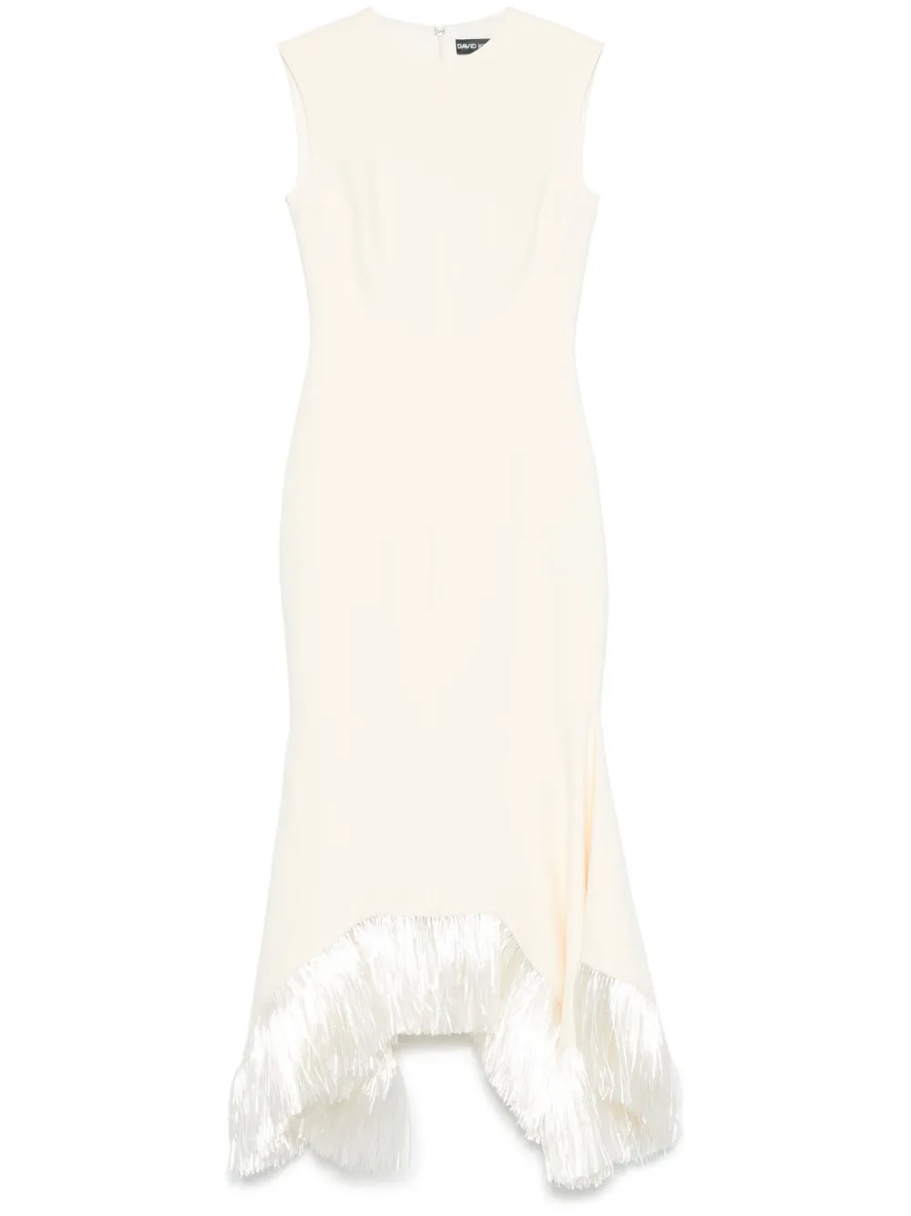 

Платье макси с бахромой David Koma, нейтральный