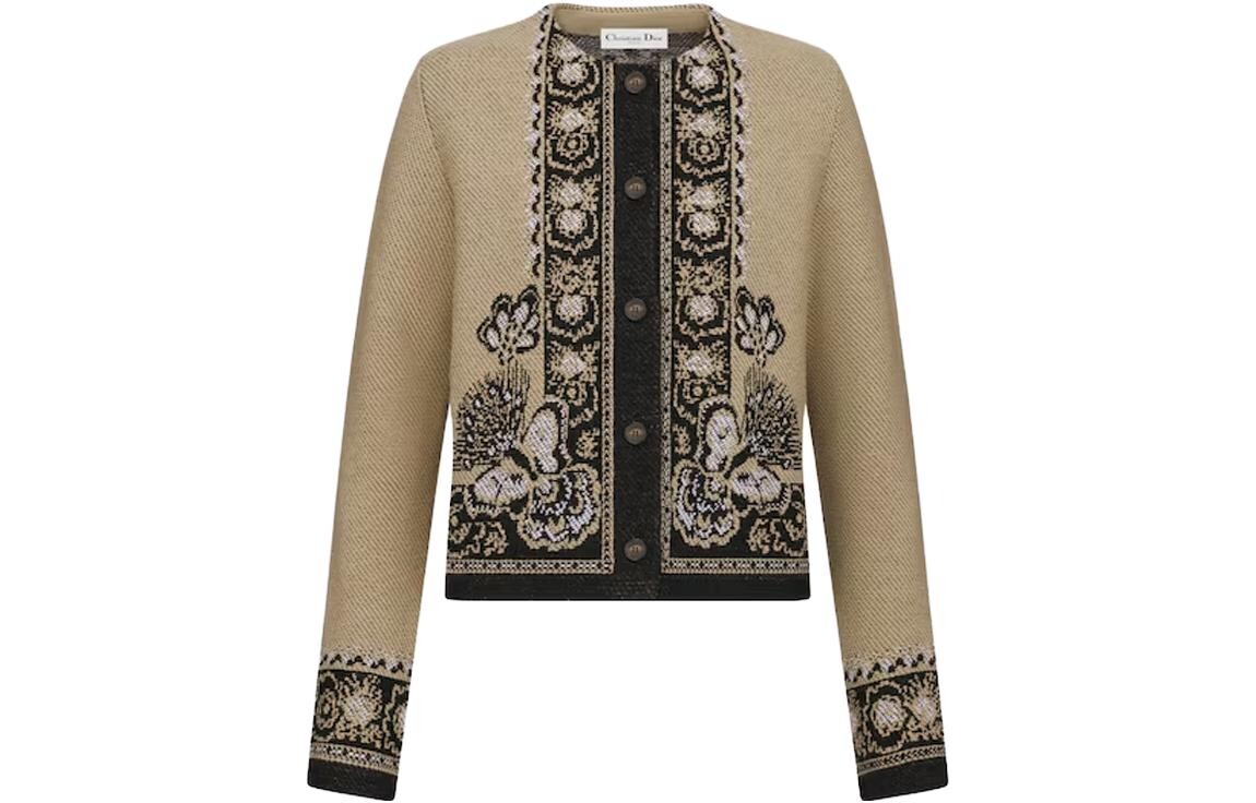 

Кардиган женский Dior, черный / кремовый