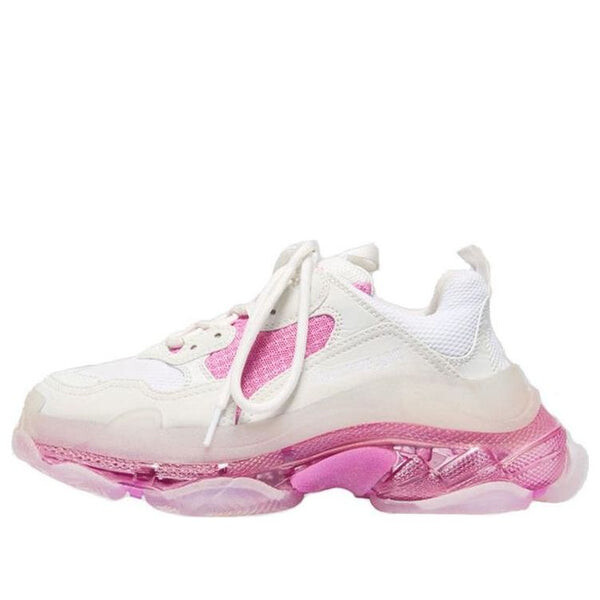 Кроссовки triple s clear sole trainer 'white pink' Balenciaga, розовый