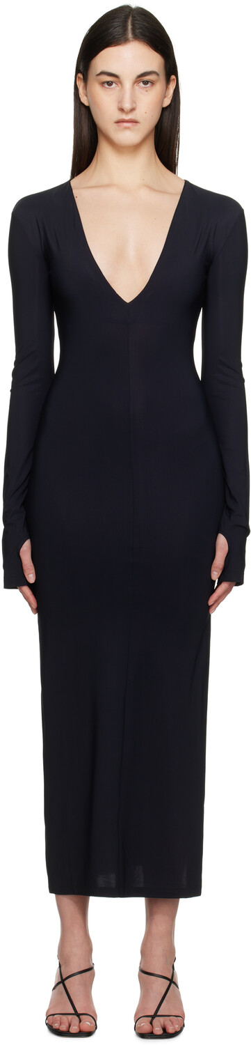 

Платье макси из лайкры и джерси Pluge MM6 Maison Margiela