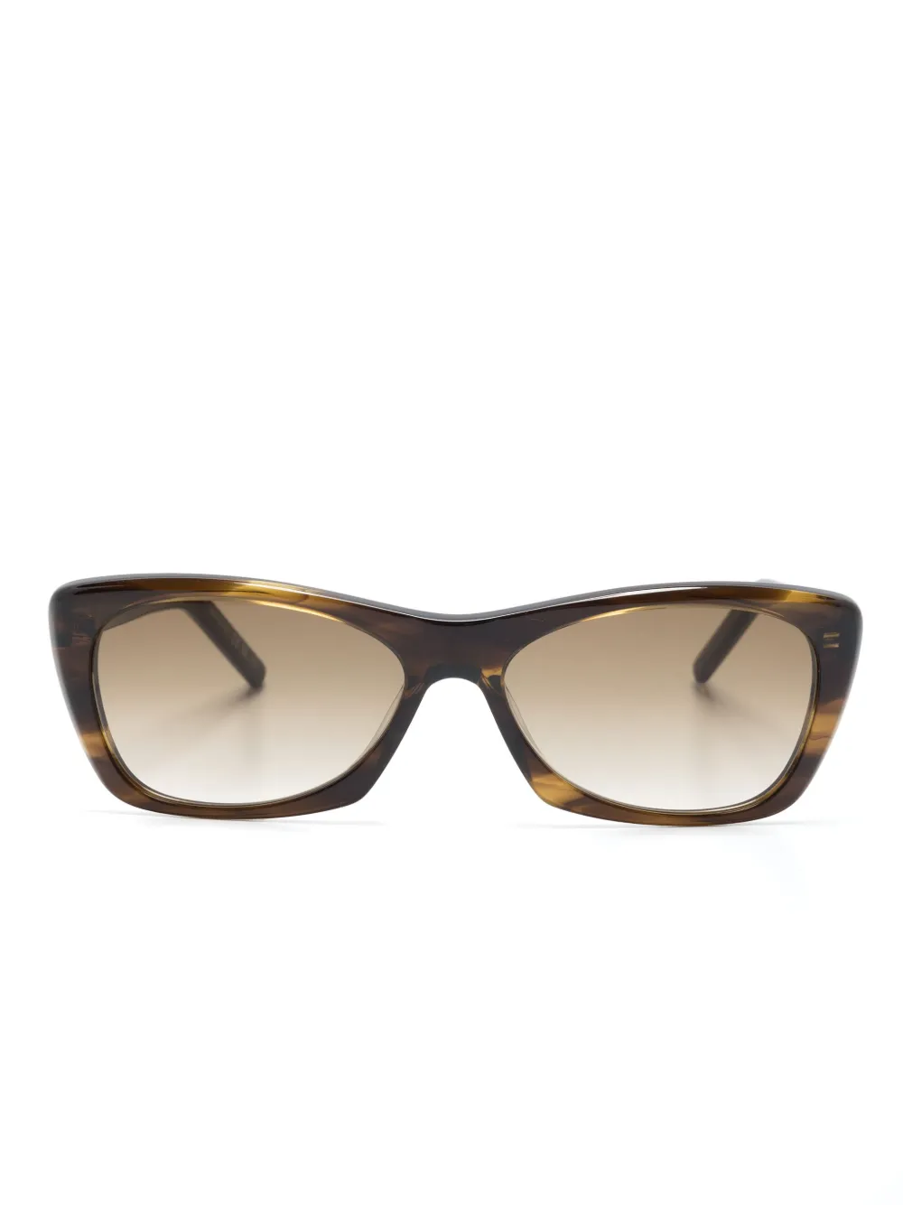 

Солнцезащитные очки в квадратной оправе с логотипом Saint Laurent Eyewear, коричневый