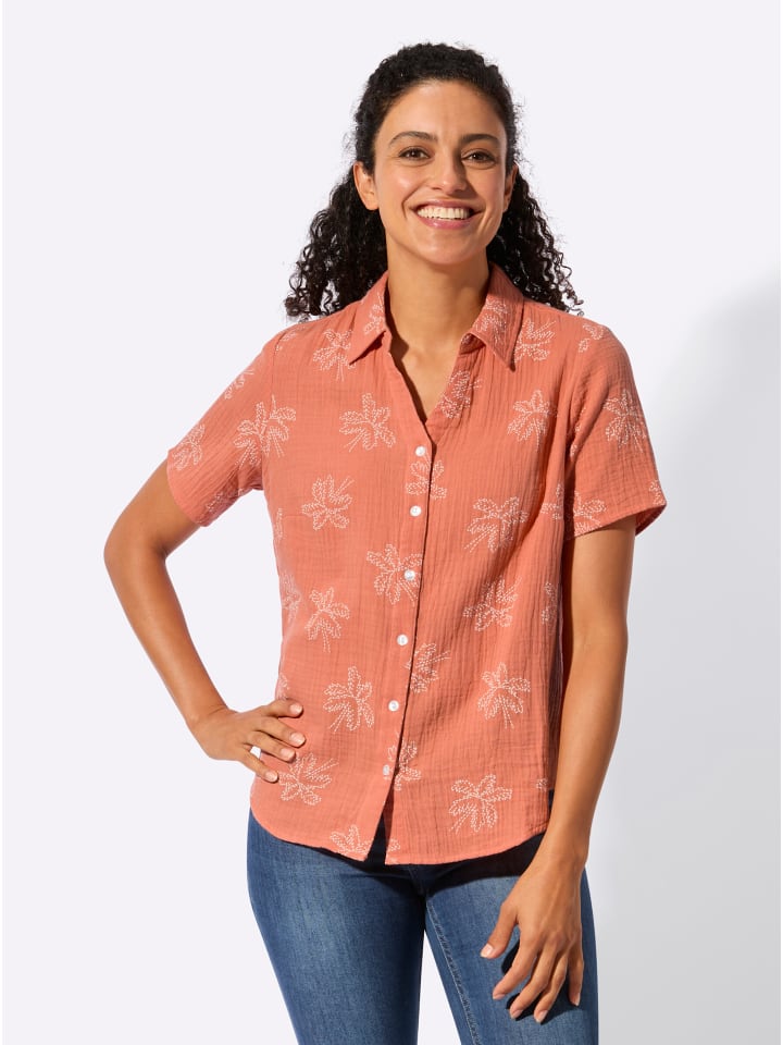 

WITT WEIDEN Хлопковая блузка цвета папайи экрю