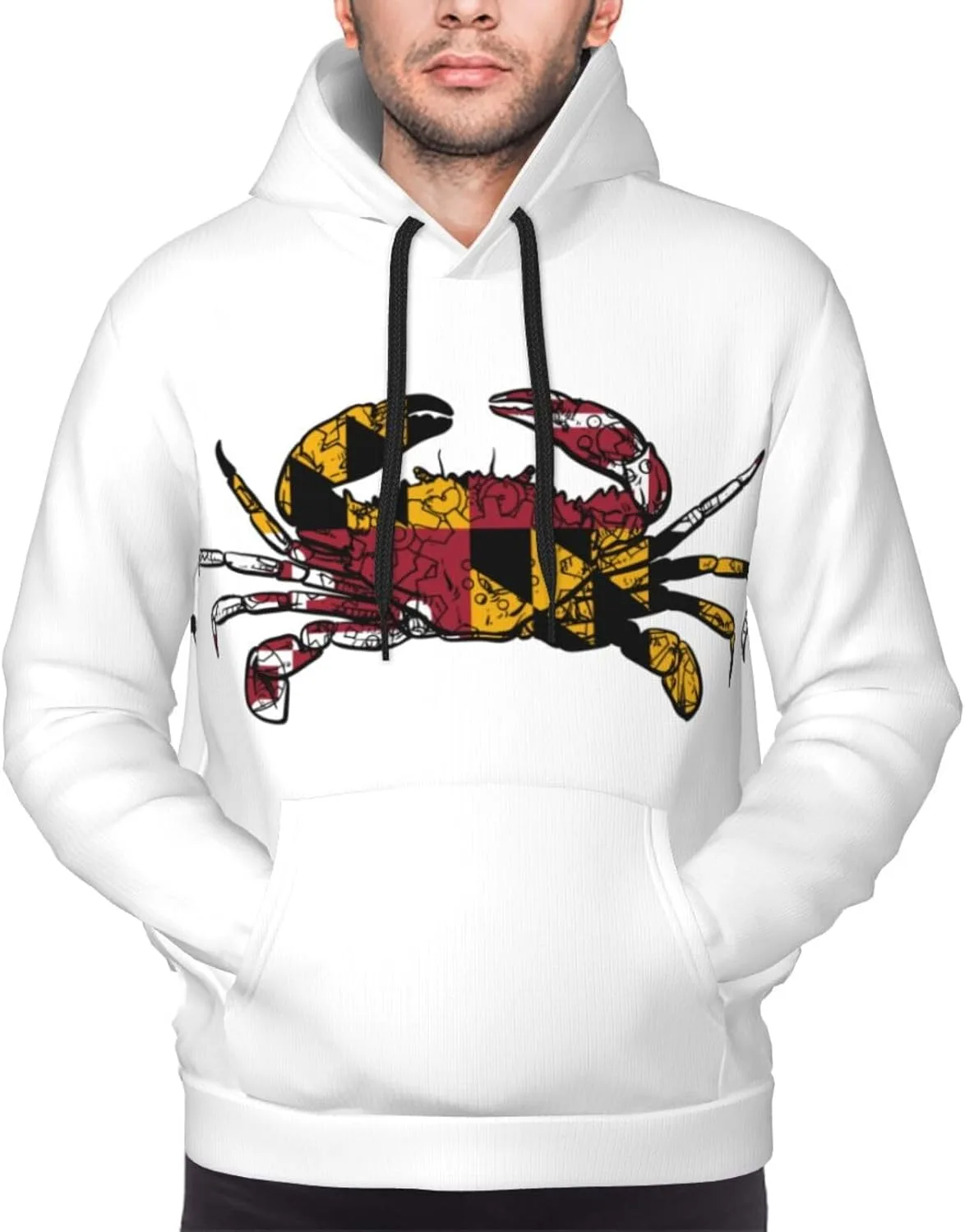 Толстовка с капюшоном Maryland Chesapeake Bay Blue Crabs, длинный рукав, с карманом, размеры S-4X