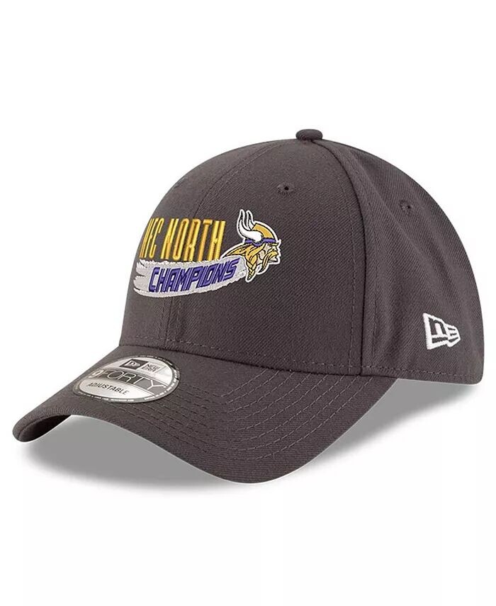 

Мужская регулируемая шапка графитового цвета Minnesota Vikings 2022 NFC North Division Champions 9FORTY New Era