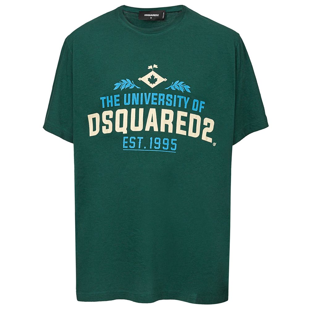 

Зеленая хлопковая футболка Dsquared2