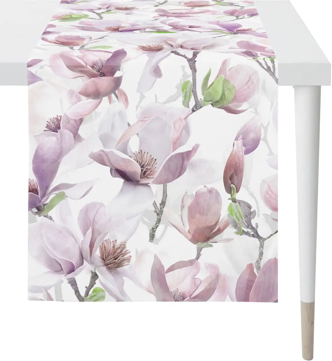 

APELT дорожка для стола "6510 SPRINGTIME, весеннее украшение, весна ", (1 шт.), цифровая печать 48х140 см, розовый/белый/зеленый