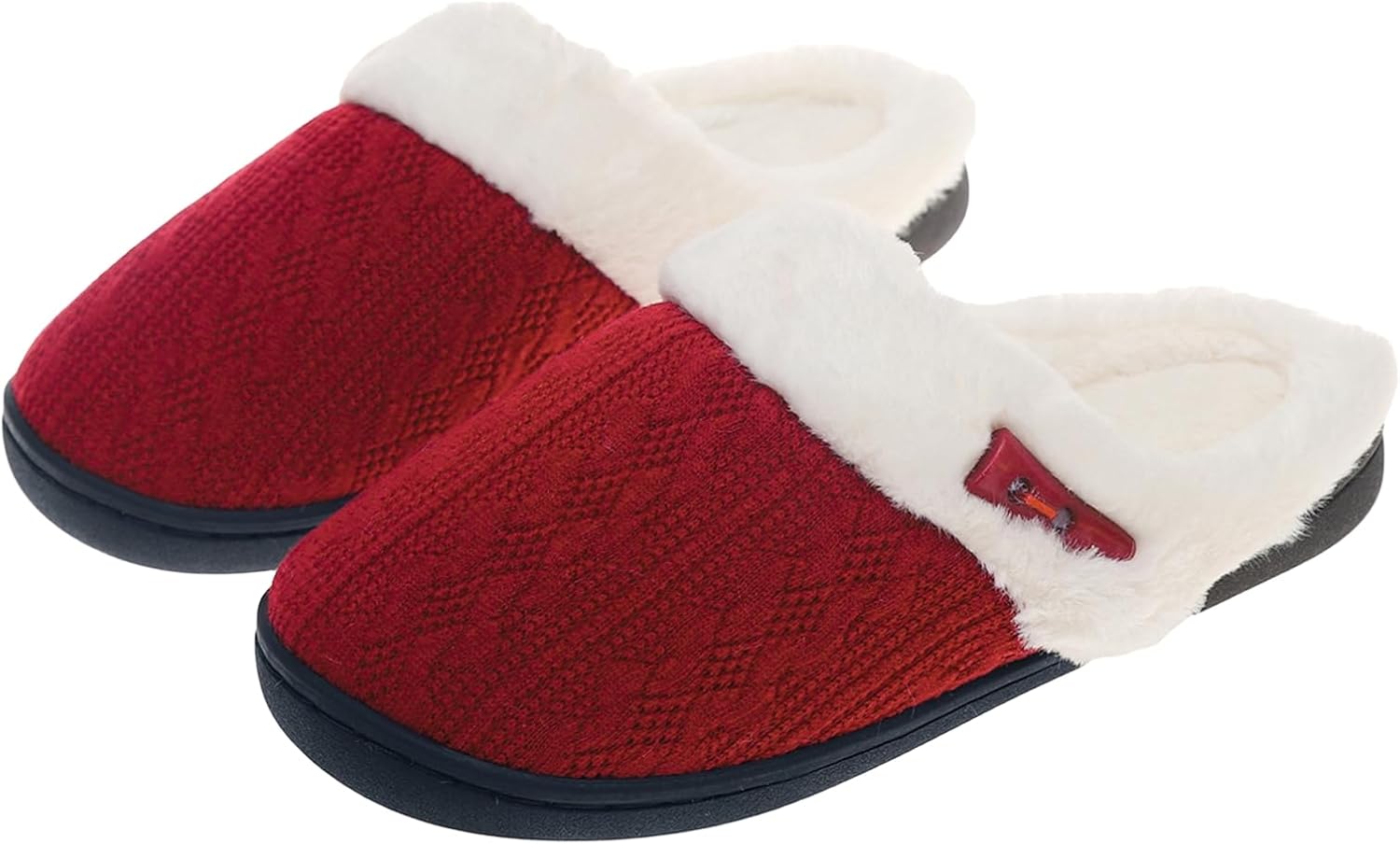 

Зимние тапочки для женщин и мужчин, пушистые, теплые, мягкие, легкие, с нескользящей подошвой, уютные тапочки для дома, удобные и дышащие, для использования внутри и снаружи, унисекс Generic, красный