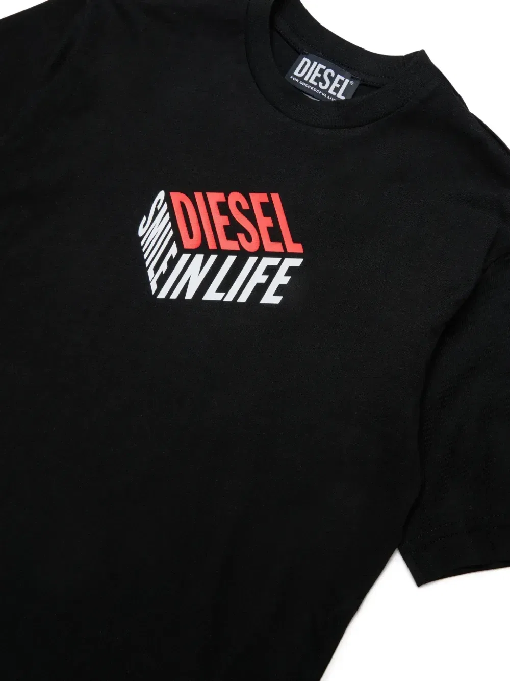 Футболка с принтом Diesel Kids, черный — фото 3