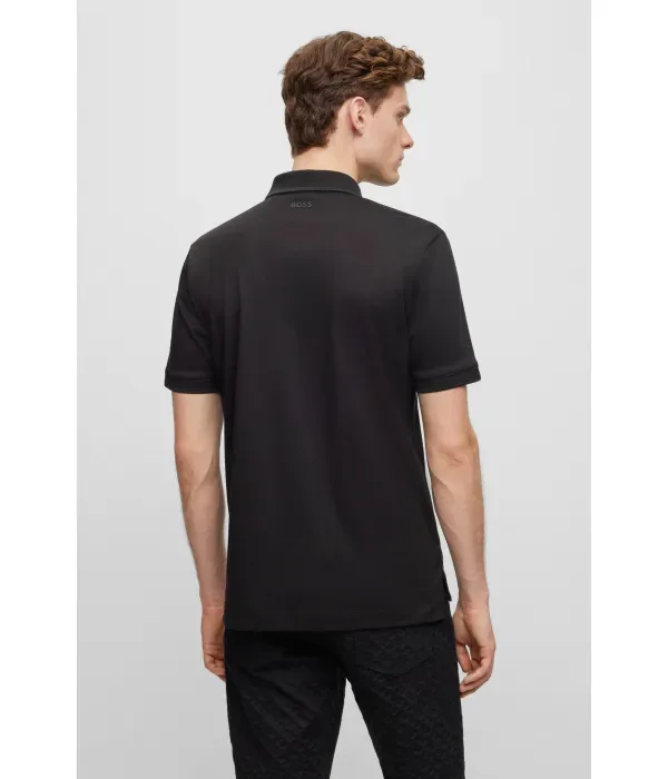 Поло Paras 199 slim fit Boss, черный — фото 3