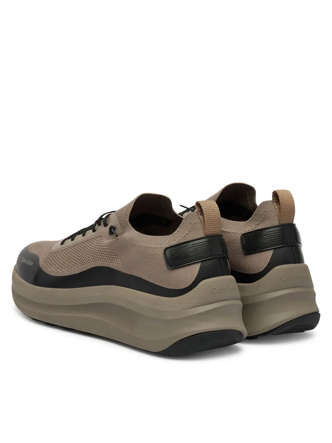 Calvin Klein Кроссовки Chunky Runner Lace Up Sock Knit YM0YM01457 коричневые — фото 3