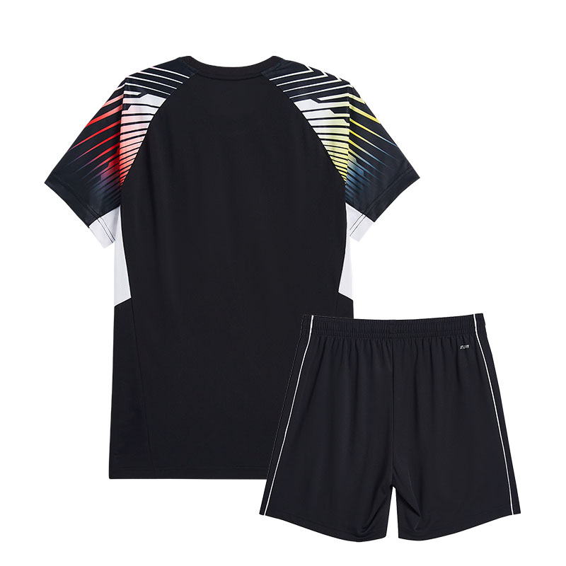 Повседневная спортивная одежда Li Ning, унисекс, черный top+черный pants — фото 3