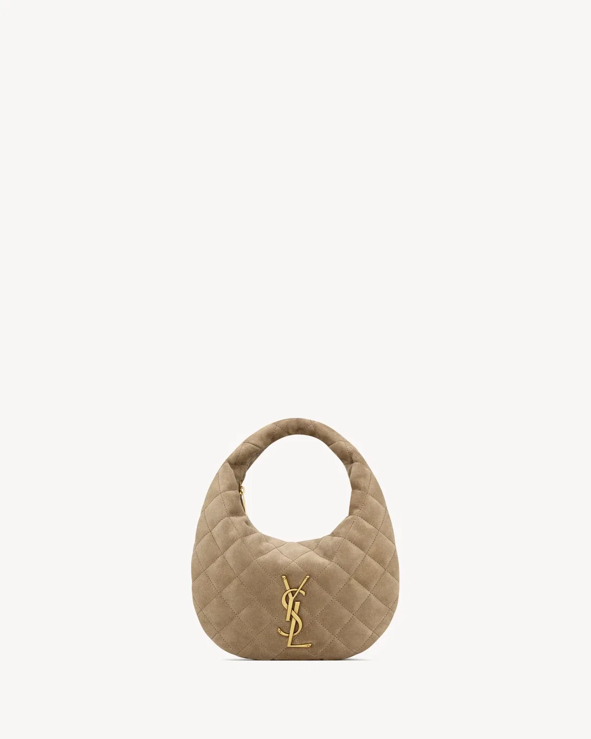 ICARINO из стеганой замши SAINT LAURENT, бежевый