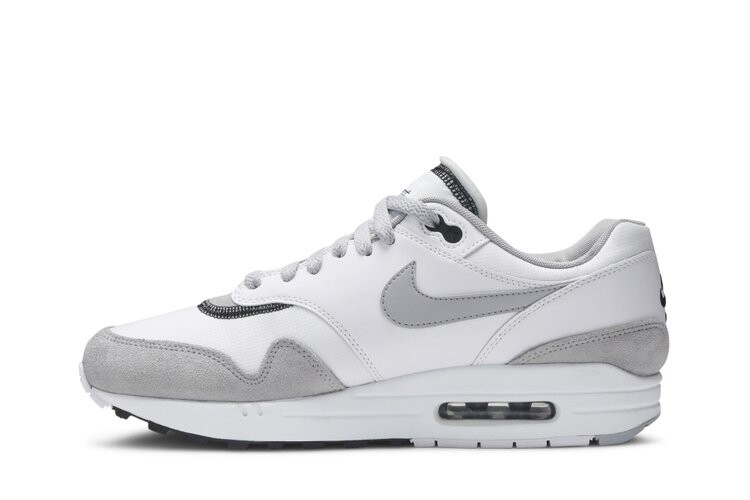 Кроссовки Nike Air Max 1 'White Black Wolf Grey', серый — фото 3