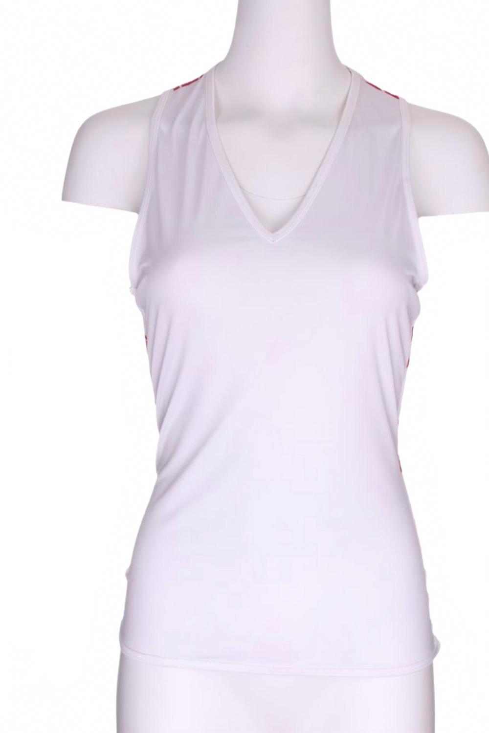 

Женская майка Mid Heart Mesh Vee белого цвета Love Love Tennis