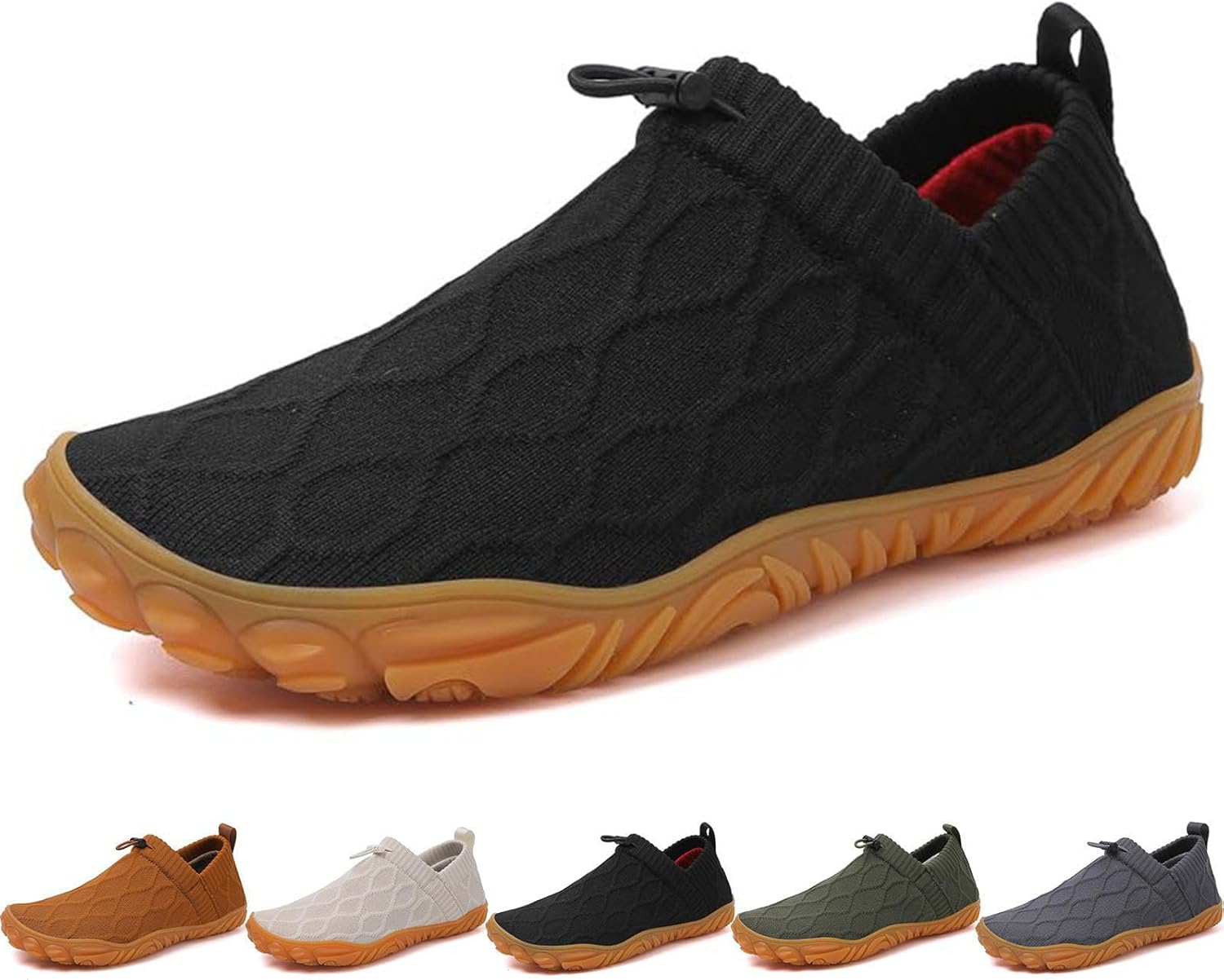 

Мужские водные кроссовки Haritap, водные кроссовки Joyoasis, повседневные, противоскользящие, быстросохнущие, на молнии, вязаные водные кроссовки Xoekd, черный