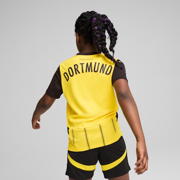 Футболка для больших детей Borussia Dortmund 24/25 Replica Home Puma, желтый — фото 4