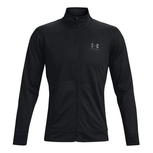 

Куртка pique track jacket 'black' Under Armour, черный