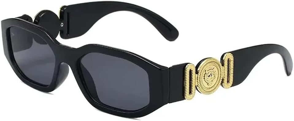 

Модные винтажные солнцезащитные очки маленького прямоугольного размера для женщин и мужчин, ретро-очки с градиентными квадратными линзами, женские очки с защитой от УФ-излучения UV400 UJNHGQ, Black