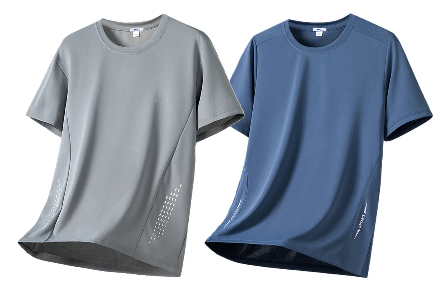 Коллекция "Riding The Wind" спортивная одежда унисекс WARRIOR, 21 Gray+17 Blue (2 Pack Ice Silk T-Shirt)