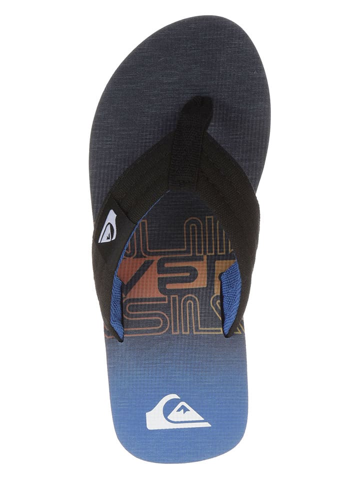 Сандалии с пальцами ног Quiksilver, черный/синий — фото 4