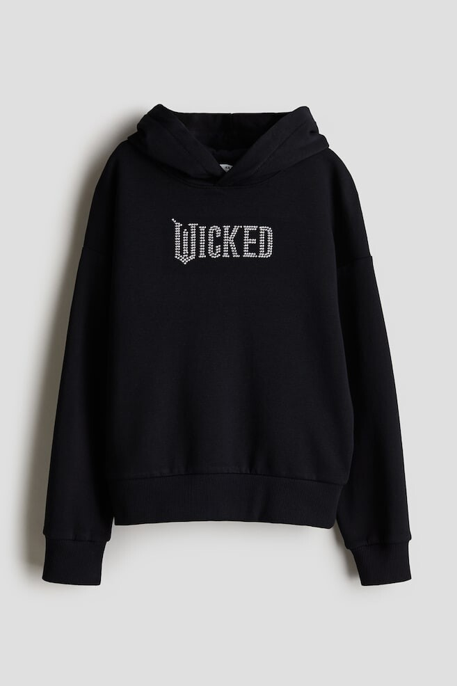 

Толстовка оверсайз с принтом H&M, черный