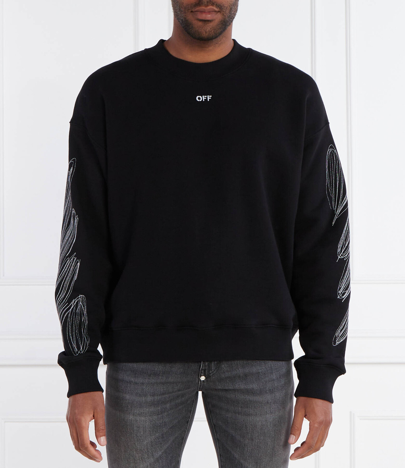 

Толстовка OFF-WHITE Regular Fit, черный