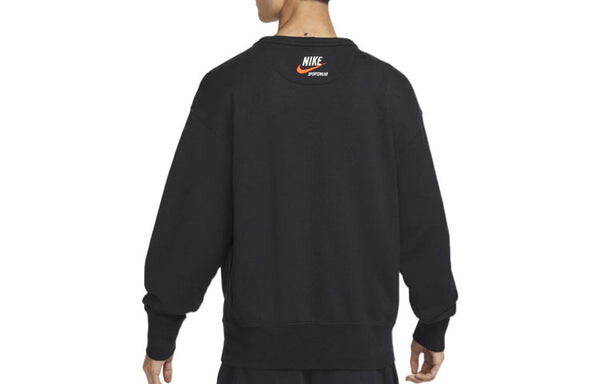 Толстовка Nike Sportswear Trend Fleece Crew Top 'Black', черный — фото 4