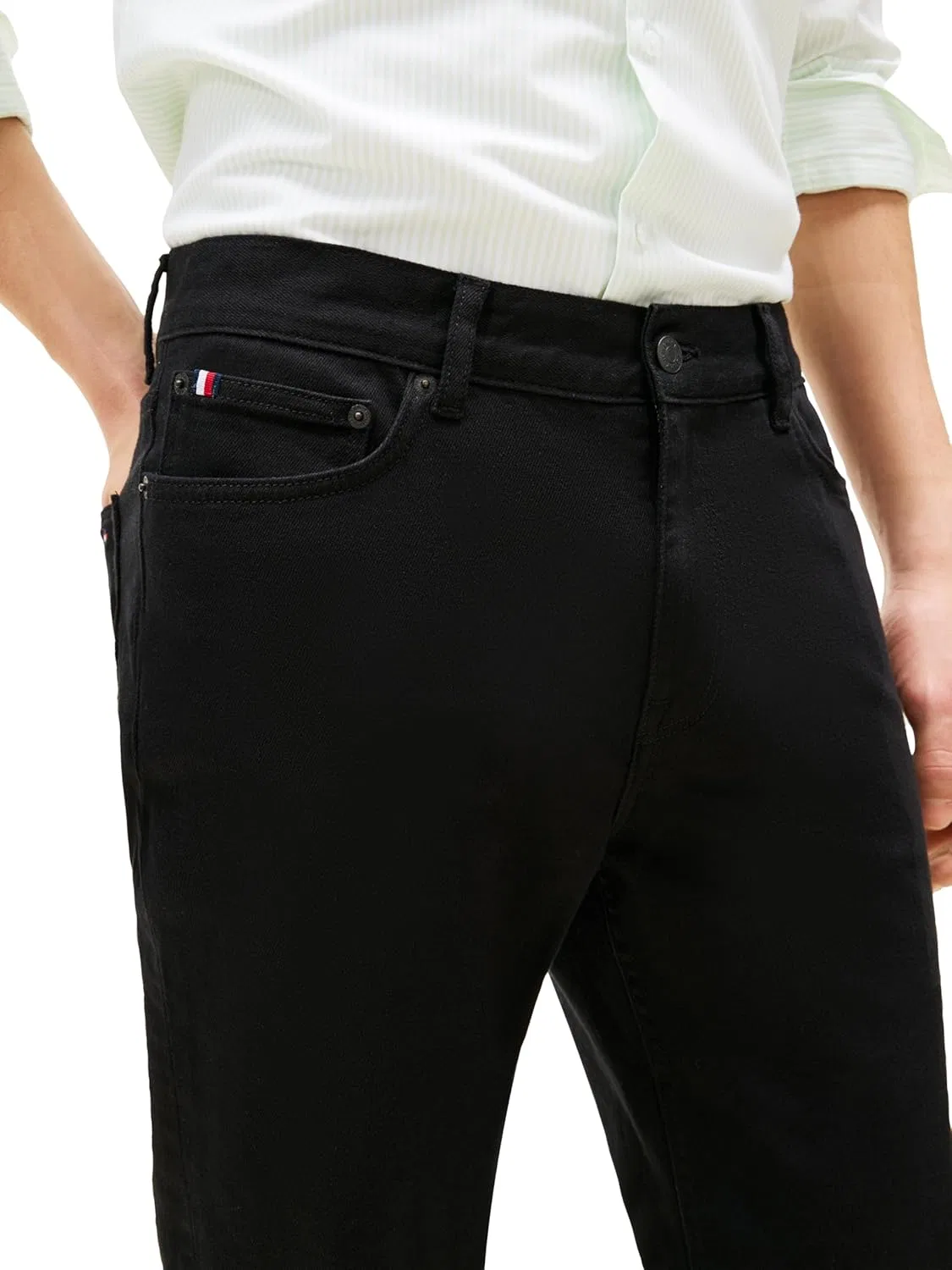 Джинсы, Slim Fit, Tommy Hilfiger, Черный — фото 2