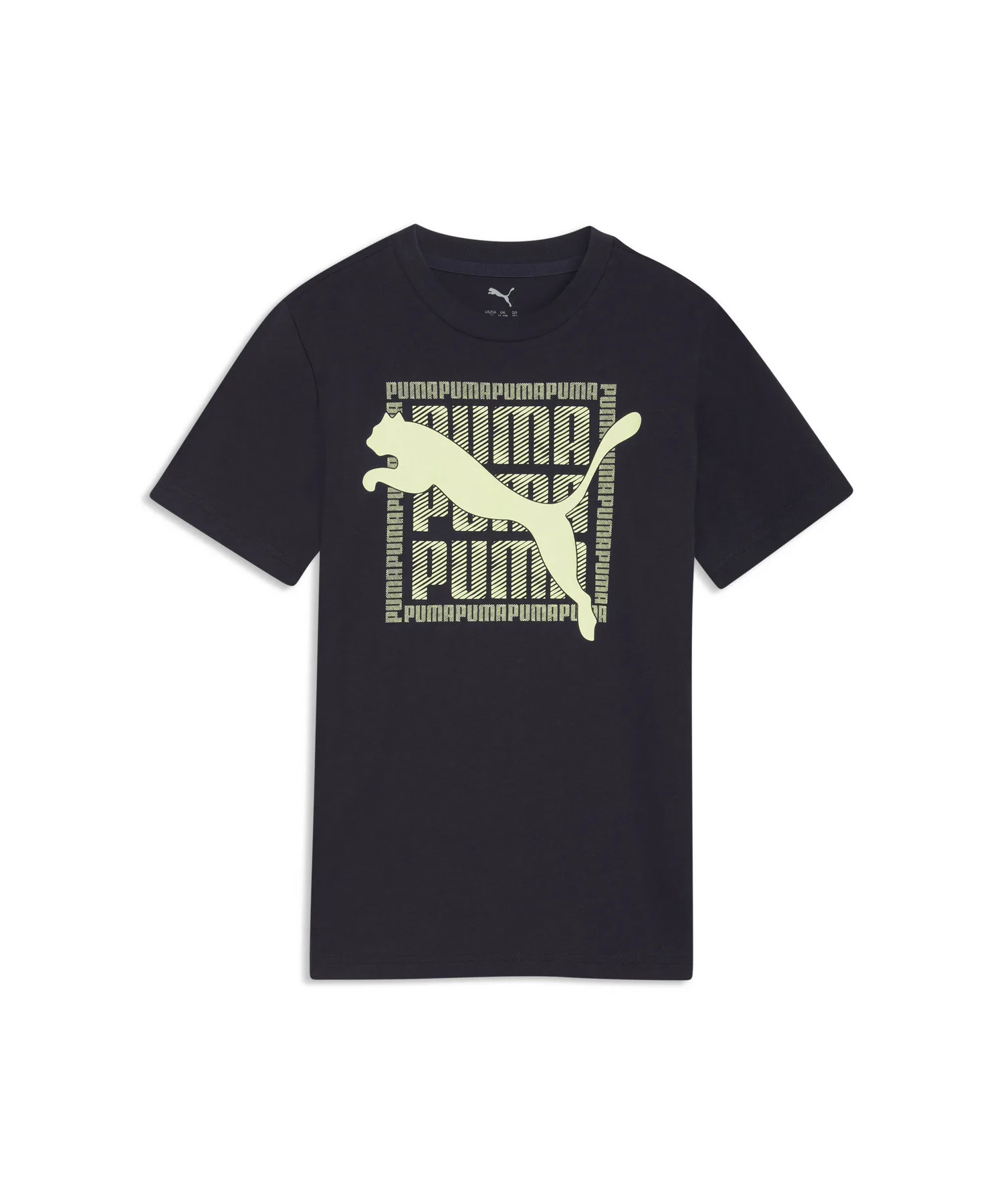 Детская футболка с графикой кота PUMA GRAPHIC Tee изумрудная — фото 4