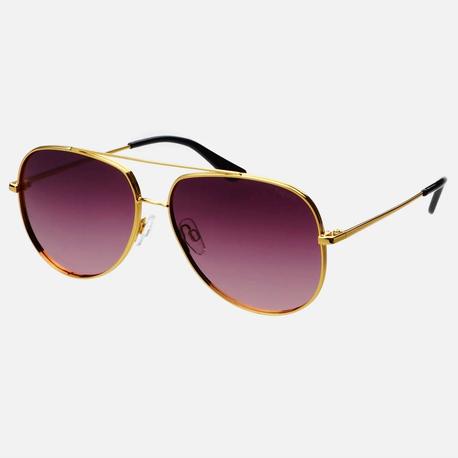 

Женские солнцезащитные очки Max в золотом, фиолетовом цвете FREYRS Eyewear