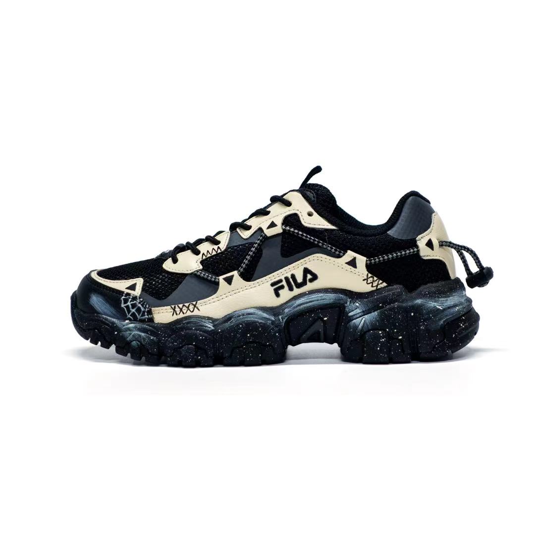 

FILA Fluid Cat Paw, Obsidian, модный, потертый, брызги чернил, новый китайский стиль, граффити сетка комфортная